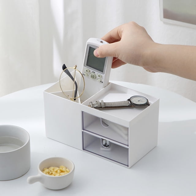 Cajón de almacenamiento de escritorio, caja de almacenamiento de cosméticos, organizador de plástico para joyas, papelería