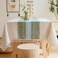 thumbnail image 4 of SIELUNO Tablecloths for Rectangle Tables,Checkered Tablecloth with Tassel Trim Table Cloth for Living Room, 4 of 9