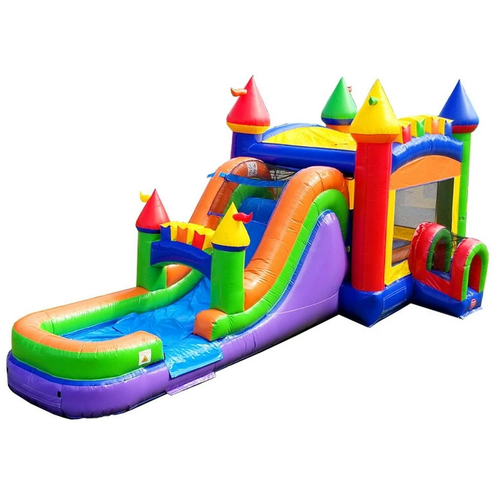Pogo Mega Inflatable Water Slide Bounce House Combo with Blower
