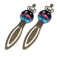 thumbnail image 2 of Starry Flamingos Vintage Copper Crown-Shaped Bookmarks: Stainless Steel Material, Gift for Book Lovers - Includes 2 Bookmarks!, 2 of 5