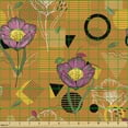 thumbnail image 2 of Floral Sofa Upholstery Fabric by the Yard, Continuous Concept of Memphis Style Flowers Art Pattern Garden Themed, Decorative Fabric for DIY and Home Accents, Amber and Multicolor by Ambesonne, 2 of 5