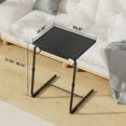 thumbnail image 4 of TV Tray Table with Cup Holders, Portable C-Shaped Side Dinner Tray Table, Adjustable 6 Heights & 3 Tilt Angle for Living Room, Bedroom, Black, 4 of 9