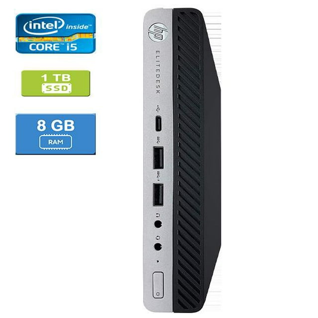 Remis à Neuf : HP 800 G3 MINI Intel Core i5-7500T 2,70 GHz, 8 Go, 1 To SSD, Win 10 Pro