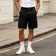 thumbnail image 6 of Mens Denim Cargo Shorts Button Zipper Various Pockets Straight Leg 5 Inch Inseam, 6 of 9