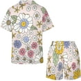 thumbnail image 4 of PRIYAL Floral Vintage Pattern Silk Women Pajama Set Short Sleeve Comfy Pjs Sets 2 Piece Lounge Set, 4 of 6