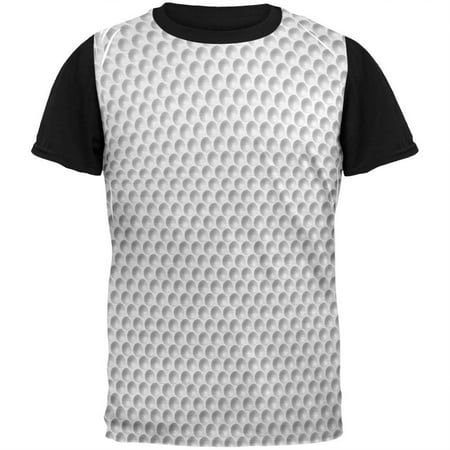Golf Ball Costume White Adult Black Back T-Shirt - Medium