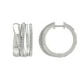 thumbnail image 1 of 14K White Gold Diamond Hoop Earrings (1/2 cttw, I-J Color, I2-I3 Clarity), 1 of 1