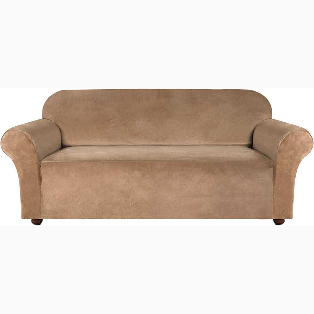 Velvet Sofa Slipcover Stretch Extra Large Couch Covers for 3 Cushion