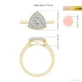 thumbnail image 4 of ANGARA Natural Trillion Composite Diamond Halo Ring in 14K Yellow Gold for Women (Size-3.75mm| Color-I-J| Clarity-I1-I2) | April Birthstone, Anniversary, Jewelry Gift for Women | Natural Diamond Ring, 4 of 9
