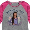 thumbnail image 3 of Disney Wish - Celebration - Birthday Girl - Toddler & Youth Girls Raglan Graphic T-Shirt, 3 of 4