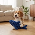 thumbnail image 3 of Vibrant Life Blue Shark Plush Dog Toy with Squeaker, Chew Level 3, 3 of 10