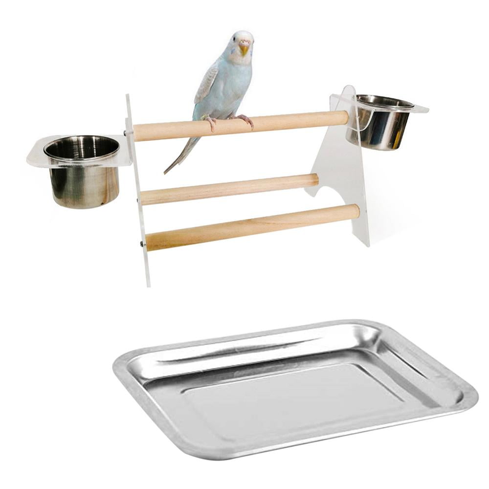 Younar Parrot Desktop Stand Wooden Desktop Play Stand For Birds Pet