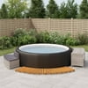 VIFERR Hot Tub Surround Gray Poly Rattan and Solid Wood Acacia