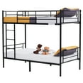 thumbnail image 3 of Zimtown Twin over Twin Steel Bunk Beds Frame, 78" x 42" x 65" with Ladder Bedroom Dorm Room for Kids Adult Children, 3 of 13