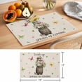 thumbnail image 6 of Rustic Groundhog Placemats Set of 4 Spring Floral Butterfly Botanical Place Mats Indoor Wipeable Table Mats Washable Cloth Dining Table Placemats for Kitchen Holiday Party Home Decor 13x19 Inch, 6 of 9