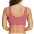 thumbnail image 6 of Bras for Women No Underwire Comfortable Underwire Free Vest And Underwear Thin Side - Fold With Nipple Daily Bra Watermelon Red, 6 of 8