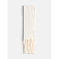 thumbnail image 2 of No Boundaries Women's Solid Scarf with Fringe, Winter White, 2 of 4