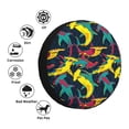 thumbnail image 4 of Naloa Colorful Sharks PVC Leather Spare Tire Wheel Cover for Car Truck SUV Camper Trailer Universal Fit many size16 inch, 4 of 6