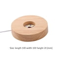 thumbnail image 2 of Soporte de lámpara de soporte de exhibición de Base de luz de madera de Control de interruptor de enchufe USB, 2 of 6