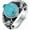 9, variant on Real Turquoise Eagle Ring for Men 925 Sterling Silver Black Vintage Statement Rings Jewelry with Genuine Natural Gemstone for Him Husband