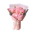 thumbnail image 4 of Ramo de flores de ganchillo R para decoración del hogar, regalo decorativo para el Día de la Madre Rosa, 4 of 9