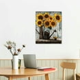 thumbnail image 3 of Nawypu Rustic Sunflower Canvas Wall Art: Vintage Flower Picture Print Farmhouse Wall Decor - Floral Pot Decorative Poster Framed Artwork Decoration for Bedroom Home Office Ready to Hang, 3 of 5