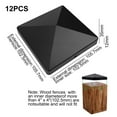 thumbnail image 2 of Protection Black Plastic Fence Post Cap For 4X4 Inches Posts Set Of 12, 2 of 8