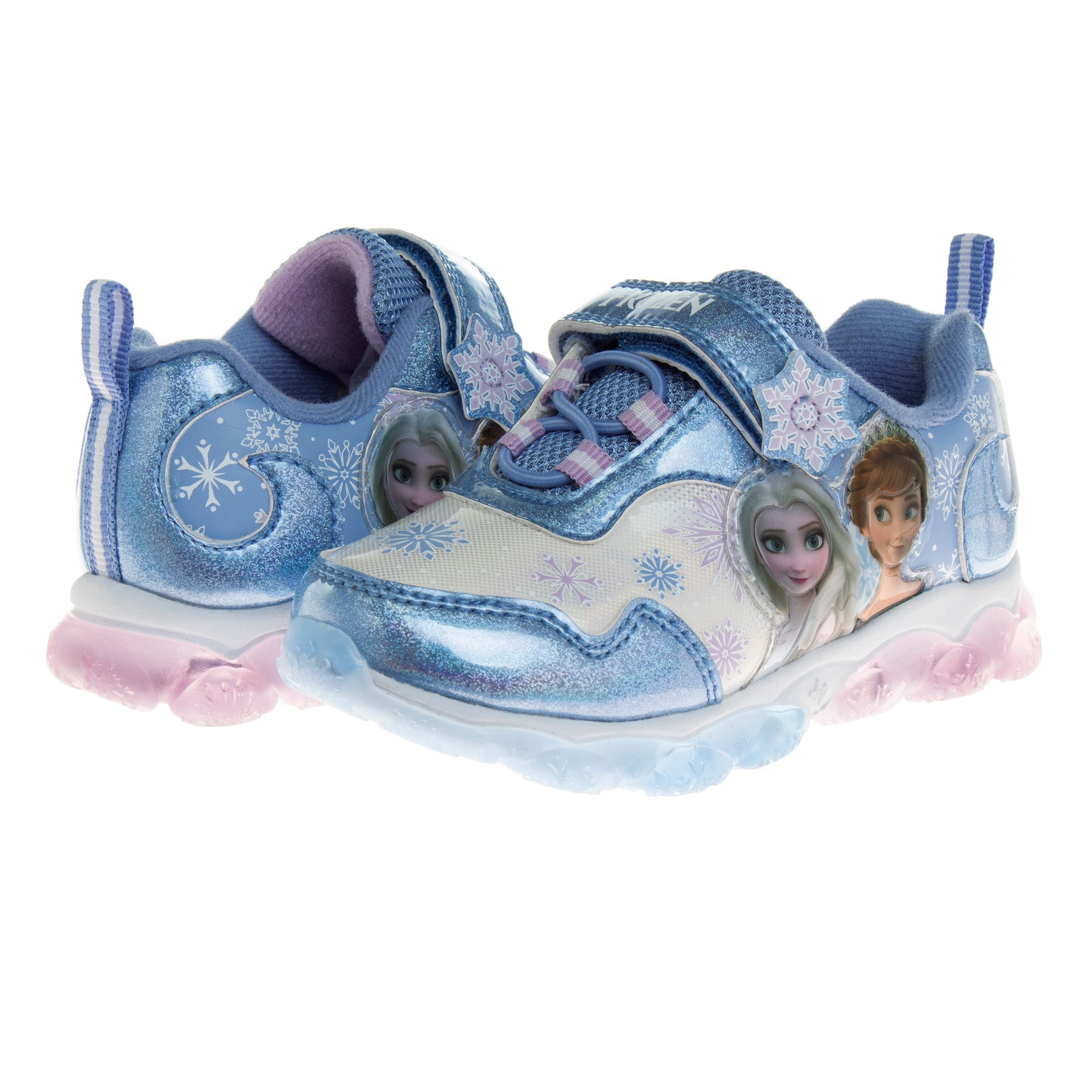 Disney Frozen Girls’ Light-Up Sneakers – Elsa & Anna Athletic Shoes (Little Kid / Big Kid)