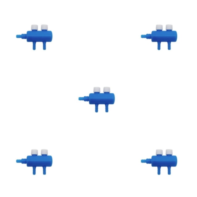 Greeniant Bomba de aire para acuario, flujo de manguera, válvula divisora, distribuidor de aire, derivación traqueal ajustable, adaptador de Type2 NO2