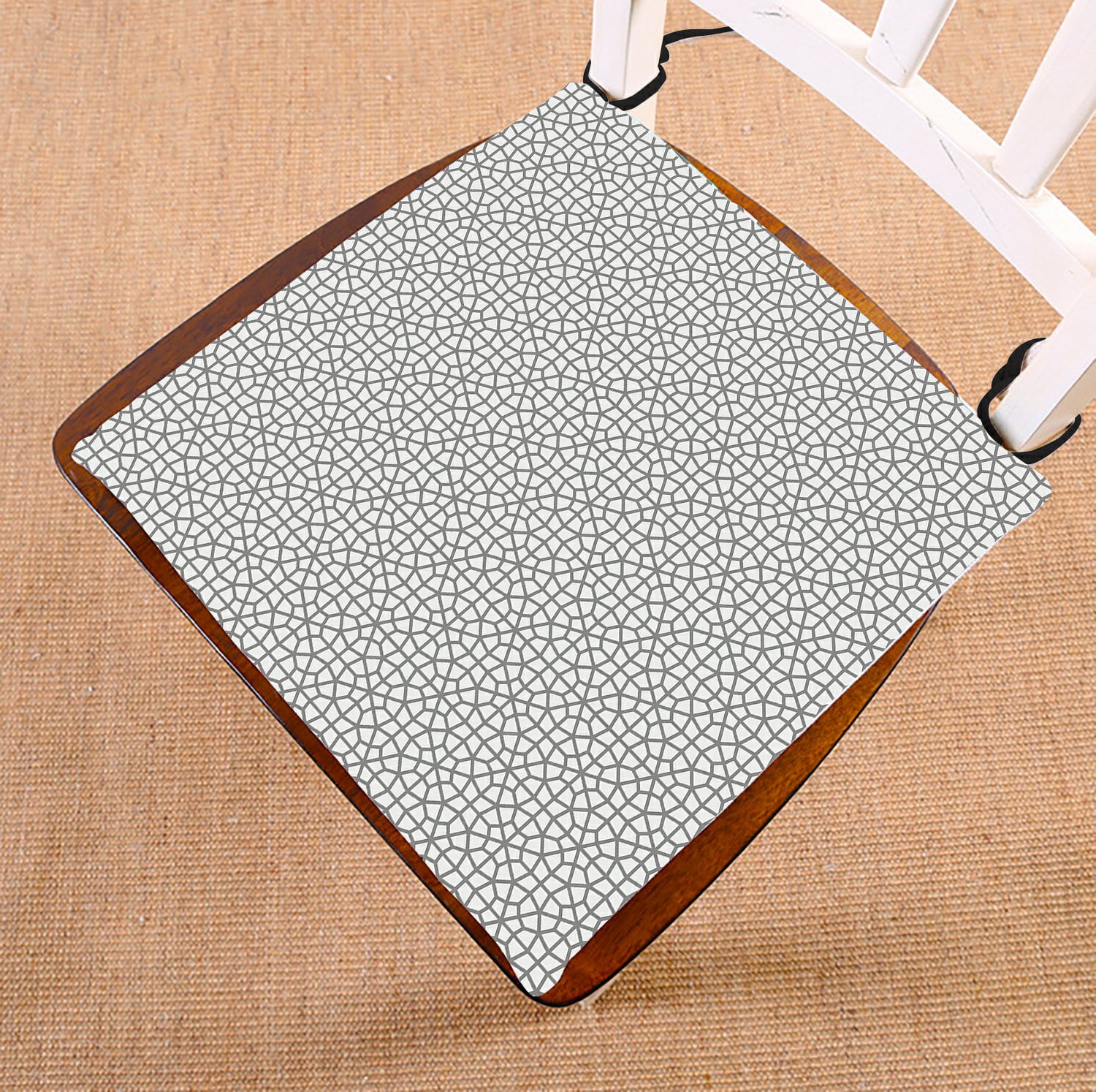 GCKG Popular Graceful Grey Circles And Little Pattern Chair Pad Seat