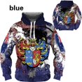 thumbnail image 4 of Sudadera con capucha con estampado digital 3D de la antigua insignia del caballero para hombre, sudadera de gran tamaño, sudadera informal de manga larga para hombre, ropa de calle, 4 of 5