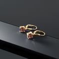 thumbnail image 5 of Gem Stone King 18K Yellow Gold Plated Silver Red Tiger Eye Dangle Earrings for Women (2.00 Cttw, Gemstone Birthstone, Cushion 6MM), 5 of 5