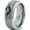 Grey Bevel Tungsten, variant on Tungsten Bat Spread Wings Band Ring 8mm Men Women Comfort Fit Gray Step Bevel Edge Brushed Polished