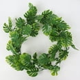 thumbnail image 5 of Nvzi 2 enredaderas de hojas de Monstera artificiales de 5,9 pies, plantas colgantes falsas, hojas de palma de hiedra, enredaderas verdes, guirnalda de Monstera tropical falsa, 5 of 5