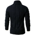 thumbnail image 4 of H2H MENS HIGH NECK TWISTED KNIT CARDIGAN SWEATER WITH BUTTON DETAILS NAVY US S/ASIA M (KMOCAL020), 4 of 6