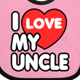 thumbnail image 4 of Inktastic I Love My Uncle Boys or Girls Baby Bib, 4 of 4