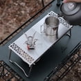 thumbnail image 4 of Mesa plegable Mesa de camping al aire libre de acero inoxidable Mesa plegable ligera Mini mesa de pi Tomshoo Mesa plegable, 4 of 7
