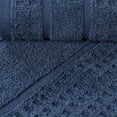 thumbnail image 6 of Superior Zero Twist Cotton Waffle Border Bath Towel Set of 3, Navy Blue, 6 of 12