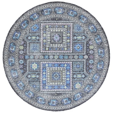SAFAVIEH Classic Vintage Brooklyn Medallion Area Rug, Sage/Blue, 6' x 6' Round