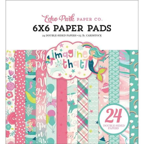 Echo Park Double Face Paper Pad 6 "X6" 24 / Pkg-Imaginez Cette Fille, 12 Dessins / 2 Unité
