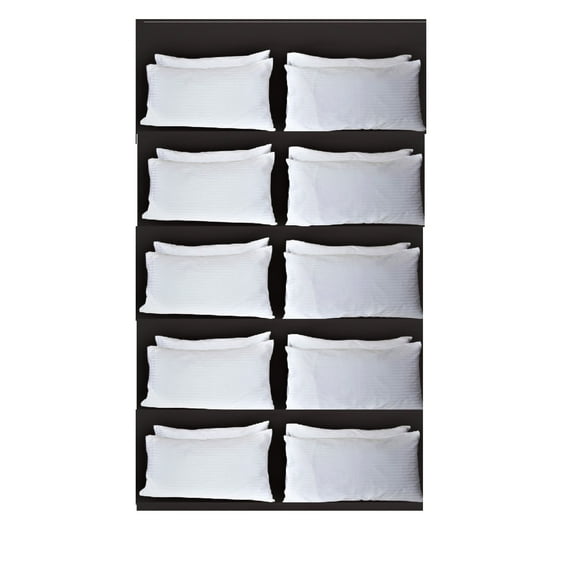 Just Linen Hotel Linen Collection, 300 TC 100% Cotton Sateen, Self Striped White, Value Pack of 20 Queen Pillow Cases