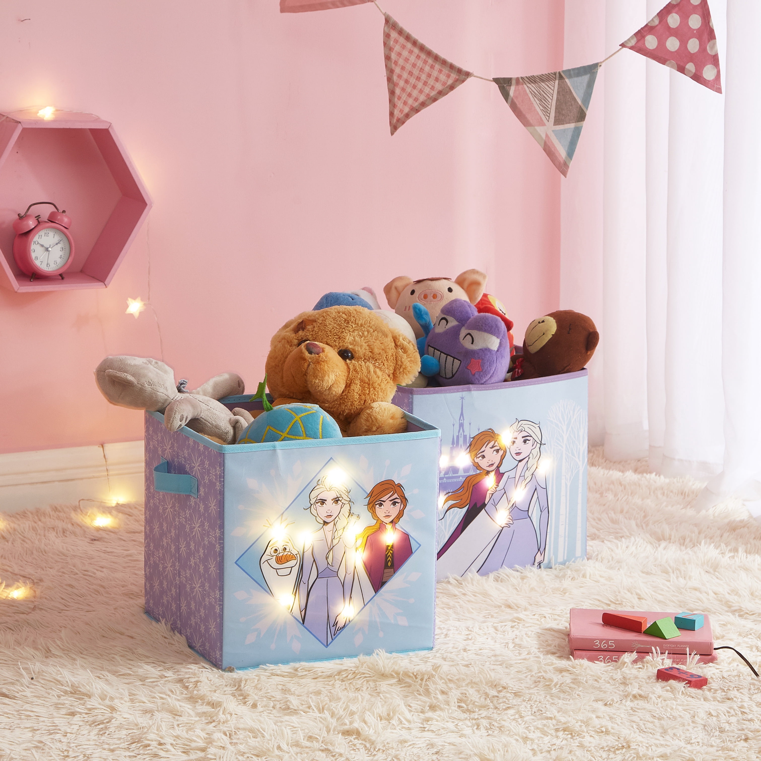 Frozen 2 2 pack Light Up Kids Storage Cubes