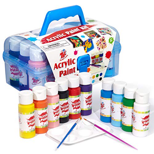TBC The Best Crafts Acrylic Paint Set Kit, 10 Bottles(20 fl. Oz