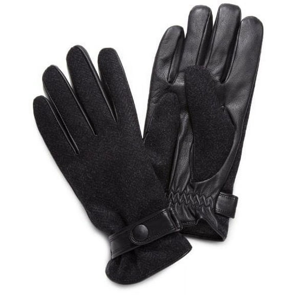 Amicale Men's Plaid Glove, Black, Medium