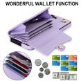thumbnail image 3 of Allytech Wallet Case for Samsung Galaxy S23 5G (6.1 inch) 2023, Shoulder Crossbody Purse Handbag Lanyard Cover with RFID Blocking Card Slots Magnetic Closure Case for Galaxy S23, Purple, 3 of 10