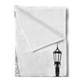 thumbnail image 2 of Romantic Soft Flannel Fleece Throw Blanket, Couple Having a Romantic Dinner in Front of the Eiffel Tower Capital of Love, Cozy Plush for Indoor and Outdoor Use, 50" x 70", Black White, by Ambesonne, 2 of 5