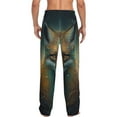 thumbnail image 3 of Daiia Vintage Pattern Fox Men's Sleep Pant with Pockets and Drawstring,Pajama Pants-Medium, 3 of 9