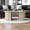 Oslo Oak, variant on STYLIVIA Coffee Table with Fluted Base, Travertine Finish, 39.2" W x 19.5" D x 14.9" H