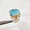 thumbnail image 6 of Blue Topaz Mans Ring, Checker Blue Topaz Gemstone Ring, November Birthstone, Two Tone Silver Jewelry, 925 Silver Ring, Designer Ring, Arabic Ring, Ottoman Turkish Ring, Christmas, Heavy Signet Ring, 6 of 8