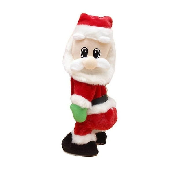 1pcs Twerking Santa Claus - Moving Dancing Animation Christmas Decoration Battery Operated (red)